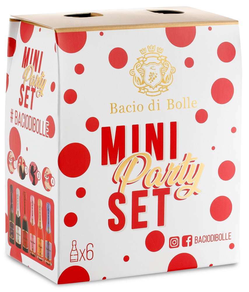 MINI PARTY SET BACIO DI BOLLE (6 x 187,5 ml)